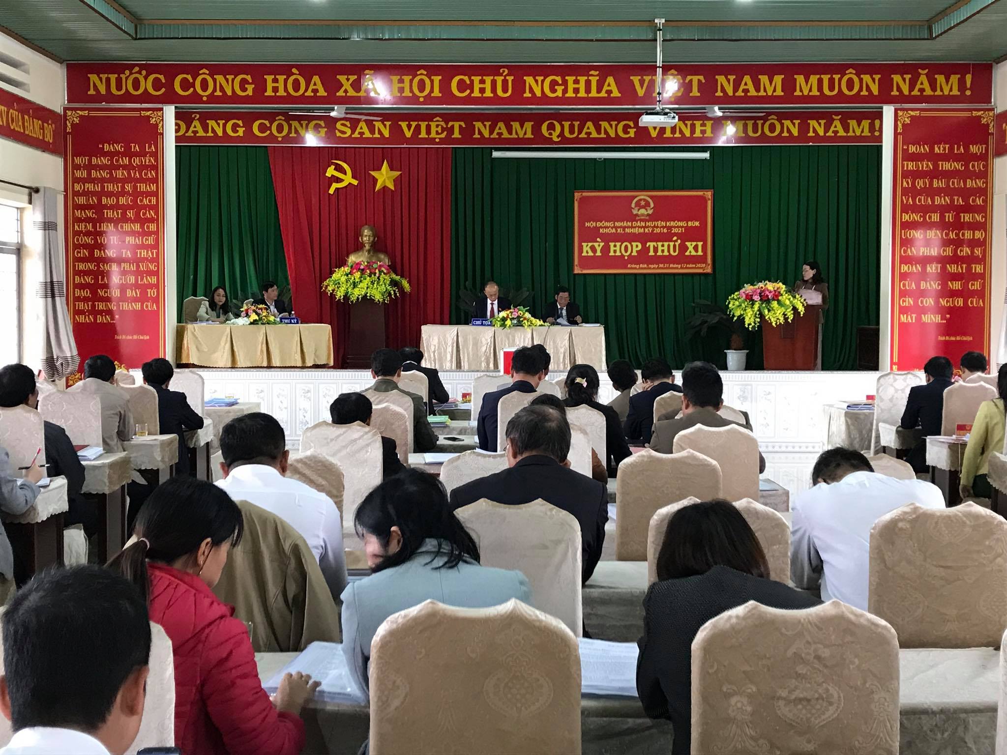 Hội đồng nhân dân huyện Krông Búk tổ chức kỳ họp thứ 11, HĐND huyện khóa XI nhiệm kỳ 2016-2021